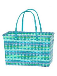 Overbeck and Friends Shopper bag "Malte" w kolorze błękitno-turkusowym - 43 x 28 x 23 cm rozmiar: onesize. Niebieskie shopper bag Overbeck and Friends, bez wzorów, z materiału, na ramię, bez dodatków. Za 145.60 zł.