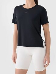 4F Koszulka sportowa w kolorze czarnym rozmiar: XS. Czarne t-shirty sportowe 4f, xs, bez wzorów, z materiału, bez ramiączek, outdoorowe. Za 41.69 zł.