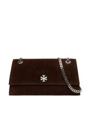 Tory Burch Torebka Kira Turnlock Suede Shouldr Bag 169176 Brązowy. Brązowe kopertówki Tory Burch, bez wzorów, ze skóry, wizytowe, bez dodatków. Za 2,699.00 zł.