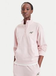 Lacoste Bluza SF8504 Różowy jasny Regular Fit. Czerwone bluzy bez kaptura Lacoste, bez wzorów, z bawełny, bez kaptura. Za 639.99 zł.