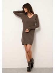 Just Cashmere Kaszmirowa sukienka "Tracy" w kolorze brązowym rozmiar: M. Brązowe sukienki Just Cashmere, na co dzień, m, bez wzorów, z kaszmiru, bez kołnierzyka, bez ramiączek, mini, proste. Za 242.13 zł.