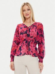 Morgan Bluzka 241-CANDA.F Różowy Regular Fit. Czerwone bluzki Morgan, bez wzorów, z syntetyku, bez kołnierzyka, bez ramiączek. Za 189.99 zł.
