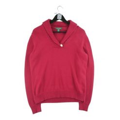 Sweter damski czerwony. Czerwone swetry Ralph Lauren, l, bez wzorów, sportowe, bez ramiączek. Za 102.20 zł.