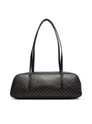 Calvin Klein Torebka Emblem Aop Bauletto LV04F3585G Czarny. Czarne torebki klasyczne Calvin Klein, bez wzorów, ze skóry, bez dodatków. Za 529.99 zł.