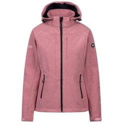 Trespass Fryatt - Damska kurtka softshell Light Mulberry Marl. Czerwone kurtki przejściowe sportowe Trespass, na jesień, z aplikacjami, z gumy, bez kaptura, trekkingowe. Za 367.10 zł.
