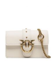 Pinko Torebka Love One Micro C 100064 A0F1 Écru. Kopertówki Pinko, bez wzorów, ze skóry, wizytowe, bez dodatków. Za 789.99 zł.