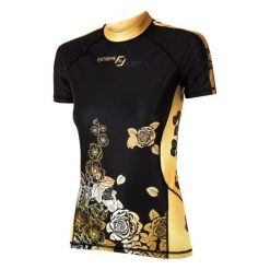 Koszulka Sportowa Damska do fitness Rasguard MMA EXTREME HOBBY ROSE. Czarne t-shirty sportowe EXTREME HOBBY, xs, bez wzorów, z bawełny, bez ramiączek, na fitness i siłownię. Za 199.00 zł.