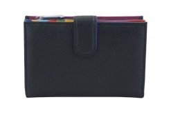 Portfel skórzany BARBERINI'S czarny D-8346-1. Czarne portfele Barberinis, bez wzorów, ze skóry. Za 149.99 zł.