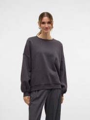 Vero Moda Bluza w kolorze czarnym rozmiar: M. Czarne bluzy Vero Moda, m, bez wzorów, z bawełny, bez ramiączek, bez kaptura. Za 105.63 zł.