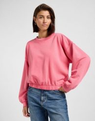 DAMSKA BLUZA LEE SLEEVE DETAIL SWEATSHIRT LYCHEE 112363495. Bluzy Lee, l, bez wzorów, bez ramiączek, bez kaptura. Za 169.99 zł.