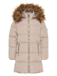 HULABALU Parka zimowa "Queens" w kolorze jasnobrązowym rozmiar: 122/128. Brązowe płaszcze HULABALU, na zimę, bez wzorów, bez kaptura. Za 202.50 zł.