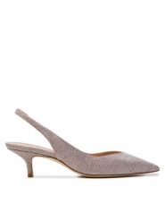 Stuart Weitzman Czółenka Eva 50 Slingback SI722 Różowy. Czerwone czółenka Stuart Weitzman, bez wzorów, z materiału, bez obcasa, bez zapięcia. Za 1,009.00 zł.