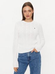 Polo Ralph Lauren Sweter 211891640001 Biały Regular Fit. Białe swetry Polo Ralph Lauren, xl, bez wzorów, z bawełny, bez ramiączek. Za 559.99 zł.
