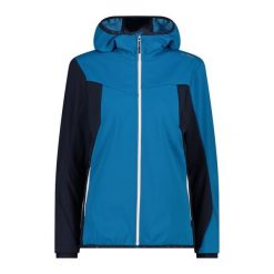 Kurtka softshell z kapturem Unlimitech damska CMP. Niebieskie kurtki CMP, bez wzorów, z softshellu, z kapturem, trekkingowe. Za 668.60 zł.