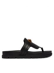 Guess Japonki FLJFRR LEA03 Czarny. Czarne japonki Guess, z aplikacjami, ze skóry. Za 549.99 zł.