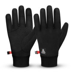 Wodoodporne rękawiczki trekkingowe Siroko Gauteng. Czarne rękawiczki SIROKO, bez wzorów, z materiału, sportowe. Za 84.00 zł.