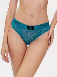 Calvin Klein Underwear Stringi 000QF7378E Zielony. Zielone stringi Calvin Klein Underwear, bez wzorów, z syntetyku. Za 69.99 zł.