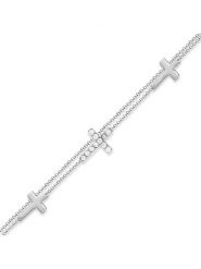 Eclat d'Argent Srebrna bransoletka z elementem ozdobnym rozmiar: onesize. Szare bransoletki Eclat d'Argent, z cyrkonią, srebrne. Za 78.99 zł.