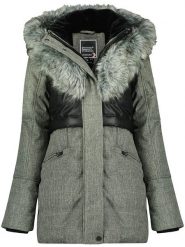 Geographical Norway Parka "Bunky" w kolorze szarym rozmiar: S. Szare płaszcze Geographical Norway, s, bez wzorów, bez kaptura. Za 281.76 zł.
