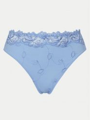 Hunkemöller Figi klasyczne z wysokim stanem Diva 301190 Błękitny. Niebieskie figi Hunkemöller, bez wzorów, z syntetyku, z podwyższonym stanem. Za 89.99 zł.
