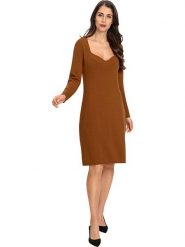 Heine Sukienka w kolorze jasnobrązowym rozmiar: 40. Brązowe sukienki Heine, na co dzień, s, bez wzorów, z wiskozy, klasyczne, bez kołnierzyka, bez ramiączek, midi, proste. Za 61.02 zł.