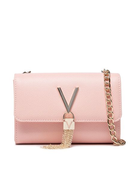 Valentino Torebka Divina VBS1R403G Różowy. Czerwone kopertówki Valentino, bez wzorów, ze skóry, wizytowe, bez dodatków. Za 222.99 zł.