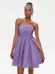 Pinko Sukienka koktajlowa Fiamma fiole101589 Y3LE Fioletowy Regular Fit. Fioletowe sukienki Pinko, bez wzorów, z syntetyku, wizytowe, bez kołnierzyka, bez ramiączek. Za 1,199.00 zł.