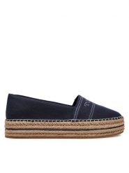Tommy Hilfiger Espadryle Denim Platform Espadrille FW0FW08543 Granatowy. Niebieskie espadryle Tommy Hilfiger, bez wzorów, z denimu, bez obcasa. Za 269.99 zł.
