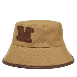 Kapelusz Max Mara Beachwear. Brązowe kapelusze Max Mara Beachwear, bez wzorów. Za 619.99 zł.