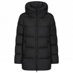 Kurtka GEOX W CAMEI MID JKT Czarny. Czarne kurtki Geox, bez wzorów, z tkaniny, bez kaptura. Za 787.99 zł.
