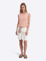 Timezone Szorty dżinsowe "Nali" - Slim fit - w kolorze białym rozmiar: W28. Białe szorty Timezone, bez wzorów, klasyczne. Za 162.49 zł.