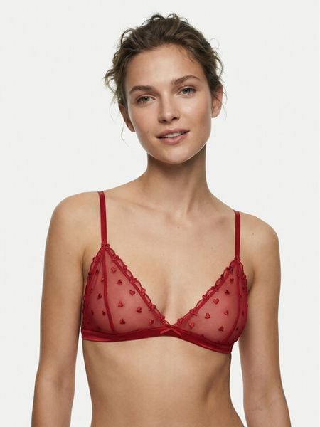Guess Biustonosz braletka O6RC04 KC600 Czerwony. Czerwone biustonosze Guess, z aplikacjami, z syntetyku. Za 138.99 zł.