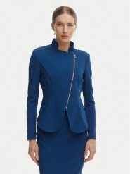 Rinascimento Marynarka CFC0127901003 Niebieski Slim Fit. Niebieskie marynarki i żakiety Rinascimento, s, bez wzorów, z syntetyku, bez ramiączek. Za 579.99 zł.