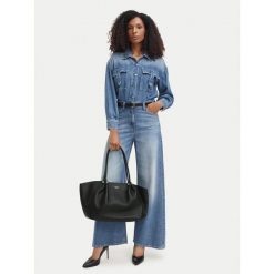 Torebka Weekend Max Mara. Czarne shopper bag Weekend Max Mara, bez wzorów, bez dodatków. Za 2,729.00 zł.