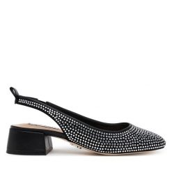Czółenka Steve Madden. Czarne czółenka Steve Madden, bez wzorów, bez obcasa, bez zapięcia. Za 299.99 zł.