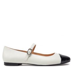 Baleriny ALOHAS. Białe baleriny ALOHAS, bez wzorów, bez obcasa, bez zapięcia. Za 529.99 zł.