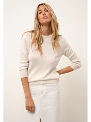 Just Cashmere Kaszmirowy sweter "Janice" w kolorze białym rozmiar: XXL. Białe swetry Just Cashmere, xxl, bez wzorów, z kaszmiru, bez ramiączek. Za 352.43 zł.