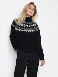 Kaffe Golf Melissa 10506886 Czarny Regular Fit. Czarne swetry Kaffe, xs, bez wzorów, z syntetyku, bez ramiączek. Za 259.99 zł.