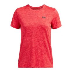 Koszulka treningowa damska Under Armour Tech C-Twist. Brązowe t-shirty sportowe Under Armour, l, bez wzorów, bez ramiączek. Za 79.99 zł.
