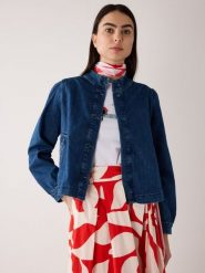 More & More Damska kurtka dżinsowa Kobiety niebieski jednolity, 46. Niebieskie kurtki More & More, uniwersalny, bez wzorów, bez kaptura. Za 679.95 zł.