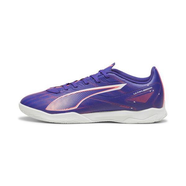 Buty piłkarskie Puma Ultra 5 Play IT. Czerwone buty do biegania Puma, bez wzorów, bez zapięcia, do biegania. Za 169.99 zł.