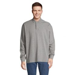 Bluza Polo Heritage Z Kołnierzykiem Dla Dorosłych Unisex. Szare bluzy z kapturem SOL'S, l, bez wzorów, z bawełny, z kapturem. Za 176.99 zł.