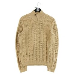 Second life - Damski beżowy sweter - Jak nowy. Brązowe swetry Ralph Lauren, bez wzorów, sportowe, bez ramiączek. Za 135.32 zł.