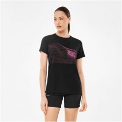 T-shirt damski VIKING Morain. Czarne t-shirty sportowe Viking, l, bez wzorów, z materiału, bez ramiączek, trekkingowe. Za 122.86 zł.