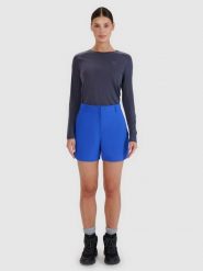 4F Spodenki trekkingowe szybkoschnące damskie - niebieskie L. Niebieskie szorty 4f, bez wzorów, z elastanu, sportowe. Za 149.99 zł.