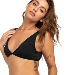 Góra stroju kąpielowego Billabong Sol Searcher Ava Tank. Czarne bikini Billabong, bez wzorów. Za 139.99 zł.