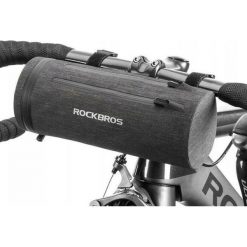 Sakwa rowerowa na kierownicę Rockbros 1,5l. Brązowe torebki klasyczne ROCKBROS, bez wzorów, sportowe, bez dodatków. Za 129.00 zł.