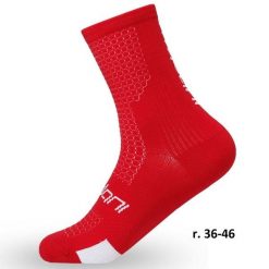 Skarpetki rowerowe unisex madani Flamingo. Czerwone skarpetki MADANI, bez wzorów. Za 9.99 zł.