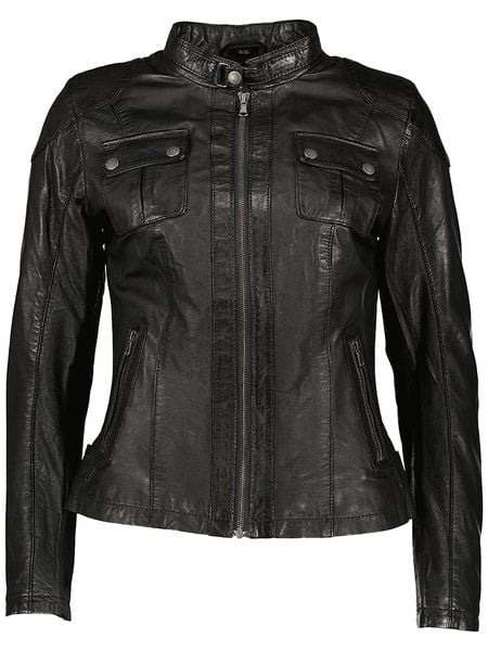 7eleven Skórzana kurtka "Natia" w kolorze czarnym rozmiar: 40. Czarne kurtki 7eleven, bez wzorów, ze skóry, bez kaptura. Za 548.95 zł.