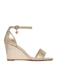 MEXX Sandały EO-CC2549-01 Złoty. Żółte sandały Mexx, bez wzorów, ze skóry, bez obcasa, na koturnie, bez zapięcia. Za 299.99 zł.